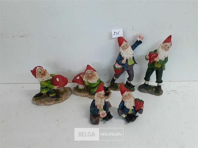 6 x kabouter uit polyester - afbeelding 1 van  3