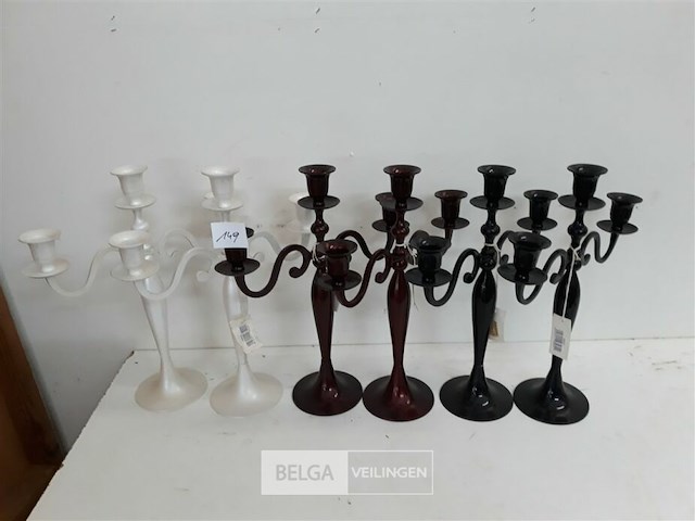 6 x kandelaar voor 3 kaarsen - afbeelding 2 van  3