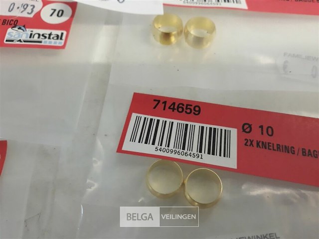 6 x knelring koper 10 mm 2 stuks - afbeelding 3 van  3