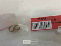 6 x knelring koper 8 mm 2 stuks - afbeelding 3 van  3