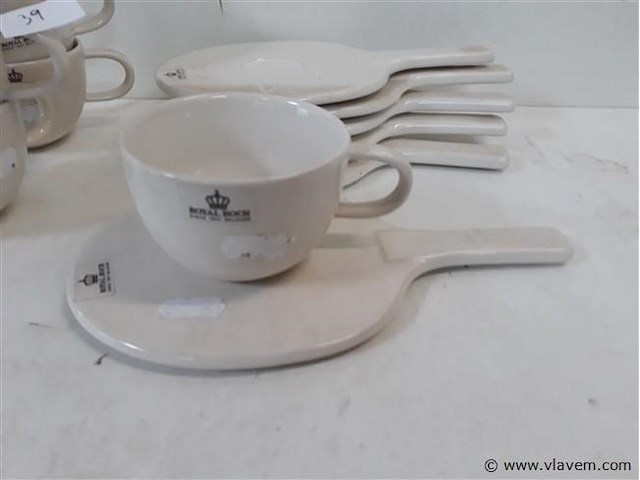 6 x koffietas met onderbord royal boch - afbeelding 2 van  2
