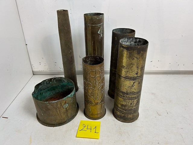 6 x koperen obushuls wo1 - afbeelding 1 van  1