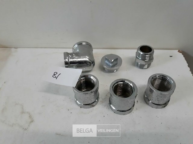 6 x koppelstuk ½ chrome mix - afbeelding 2 van  3