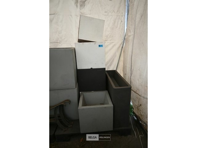 6 x kunststof bloempot - afbeelding 1 van  6
