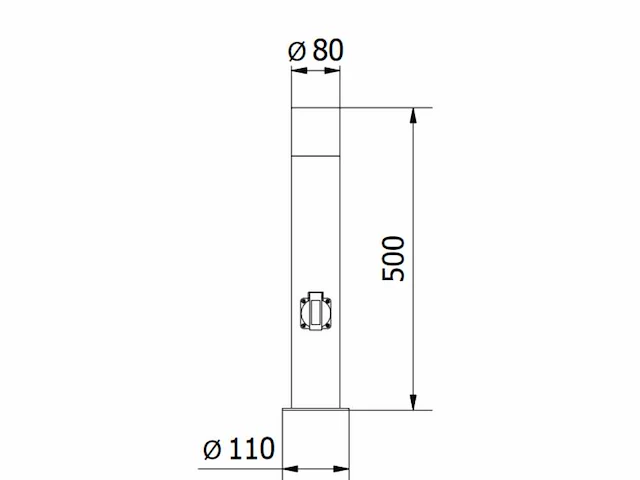 6 x largo 50 schuko buiten lamp zwart - afbeelding 4 van  7