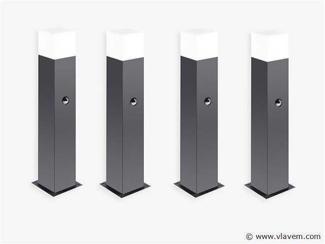 6 x largo 50 sensor buiten lamp zwart - afbeelding 2 van  9