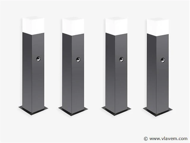 6 x largo 50 sensor buiten lamp zwart - afbeelding 2 van  9
