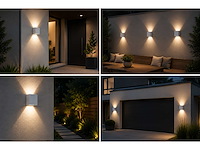 6 x led buiten wandlamp – 4w – 4200k neutraal wit - wit – ip65 – sekoya - afbeelding 7 van  13