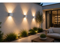 6 x led buiten wandlamp – 4w – 4200k neutraal wit - wit – ip65 – sekoya - afbeelding 10 van  13