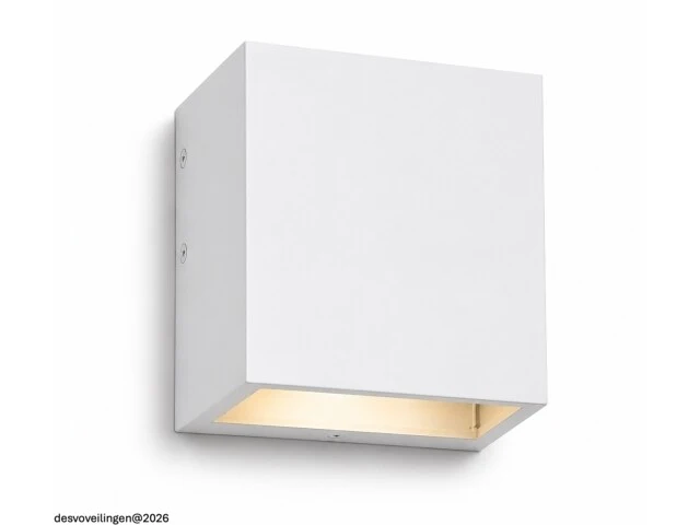 6 x led buiten wandlamp – 4w – 4200k neutraal wit - wit – ip65 – sekoya - afbeelding 3 van  6