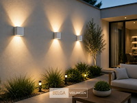 6 x led buiten wandlamp – 4w – 4200k neutraal wit - wit – ip65 – sekoya - afbeelding 2 van  6