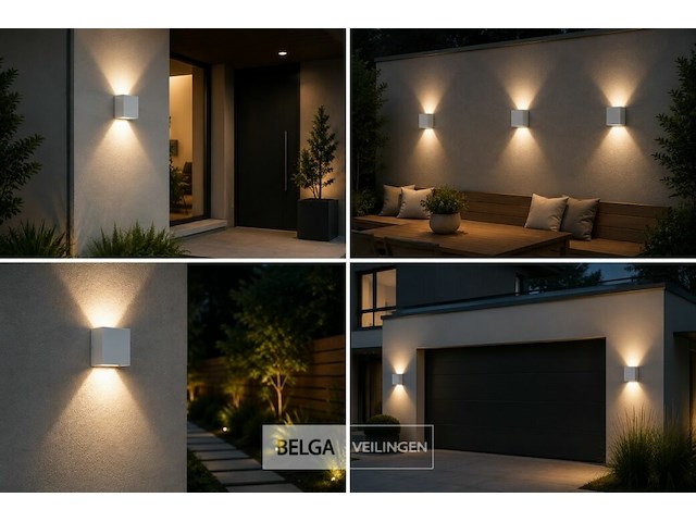 6 x led buiten wandlamp – 4w – 4200k neutraal wit - wit – ip65 – sekoya - afbeelding 4 van  6