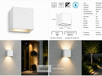 6 x led buiten wandlamp – 4w – 4200k neutraal wit - wit – ip65 – sekoya - afbeelding 6 van  6