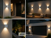 6 x led buiten wandlamp – 4w – 4200k neutraal wit - wit – ip65 – sekoya - afbeelding 4 van  6