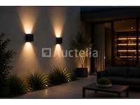 6 x led buiten wandlamp – 4w – 4200k neutraal wit - zwart – ip65 – sekoya - afbeelding 5 van  5