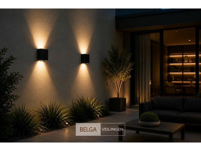 6 x led buiten wandlamp – 4w – 4200k neutraal wit - zwart – ip65 – sekoya - afbeelding 2 van  6