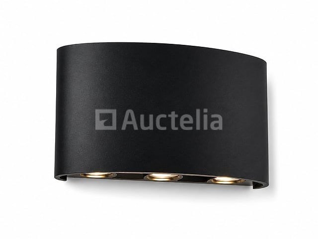 6 x led buiten wandlamp – 6w – 4200k neutraal wit - zwart – ip65 – proton-6 - afbeelding 2 van  5