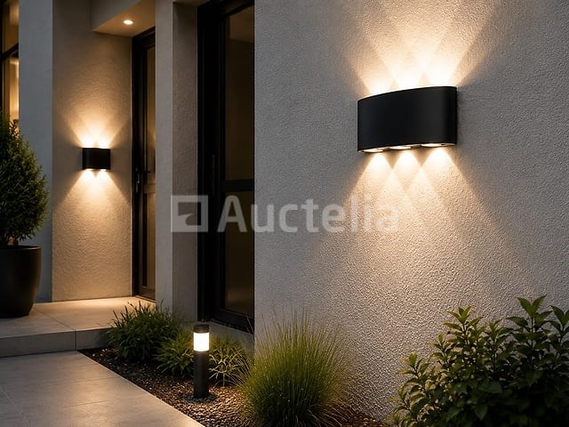 6 x led buiten wandlamp – 6w – 4200k neutraal wit - zwart – ip65 – proton-6 - afbeelding 5 van  5