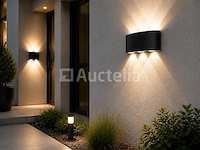 6 x led buiten wandlamp – 6w – 4200k neutraal wit - zwart – ip65 – proton-6 - afbeelding 5 van  5