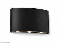 6 x led buiten wandlamp – 6w – 4200k neutraal wit - zwart – ip65 – proton-6 - afbeelding 3 van  6