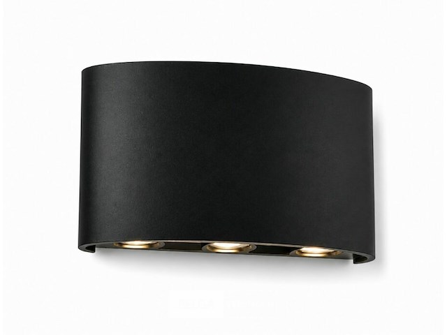 6 x led buiten wandlamp – 6w – 4200k neutraal wit - zwart – ip65 – proton-6 - afbeelding 3 van  6