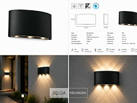 6 x led buiten wandlamp – 6w – 4200k neutraal wit - zwart – ip65 – proton-6 - afbeelding 6 van  6