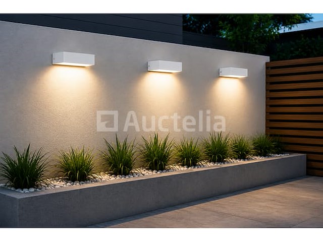 6 x led buiten wandlamp – 9w – 4200k neutraal wit - wit – ip65 – andiz - afbeelding 2 van  5