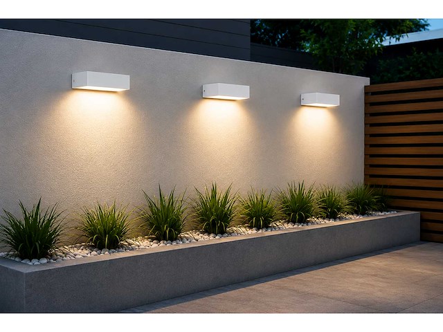 6 x led buiten wandlamp – 9w – 4200k neutraal wit - wit – ip65 – andiz - afbeelding 3 van  12