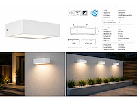 6 x led buiten wandlamp – 9w – 4200k neutraal wit - wit – ip65 – andiz - afbeelding 5 van  12