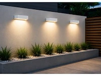 6 x led buiten wandlamp – 9w – 4200k neutraal wit - wit – ip65 – andiz