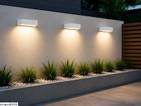 6 x led buiten wandlamp – 9w – 4200k neutraal wit - wit – ip65 – andiz - afbeelding 2 van  6