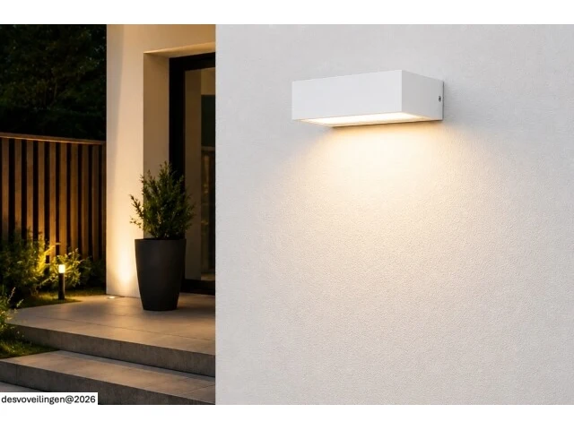 6 x led buiten wandlamp – 9w – 4200k neutraal wit - wit – ip65 – andiz - afbeelding 4 van  6