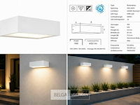 6 x led buiten wandlamp – 9w – 4200k neutraal wit - wit – ip65 – andiz - afbeelding 6 van  6