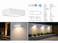 6 x led buiten wandlamp – 9w – 4200k neutraal wit - wit – ip65 – andiz - afbeelding 2 van  15