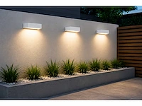 6 x led buiten wandlamp – 9w – 4200k neutraal wit - wit – ip65 – andiz - afbeelding 12 van  15