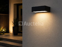 6 x led buiten wandlamp – 9w – 4200k neutraal wit - zwart – ip65 – andiz - afbeelding 3 van  5