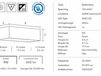6 x led buiten wandlamp – 9w – 4200k neutraal wit - zwart – ip65 – andiz - afbeelding 5 van  5