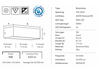 6 x led buiten wandlamp – 9w – 4200k neutraal wit - zwart – ip65 – andiz - afbeelding 6 van  15