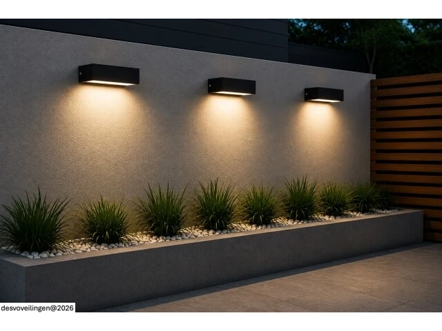 6 x led buiten wandlamp – 9w – 4200k neutraal wit - zwart – ip65 – andiz - afbeelding 2 van  6