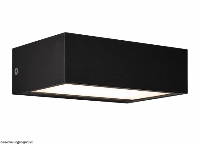 6 x led buiten wandlamp – 9w – 4200k neutraal wit - zwart – ip65 – andiz - afbeelding 3 van  6