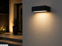6 x led buiten wandlamp – 9w – 4200k neutraal wit - zwart – ip65 – andiz - afbeelding 4 van  6