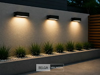 6 x led buiten wandlamp – 9w – 4200k neutraal wit - zwart – ip65 – andiz - afbeelding 1 van  6