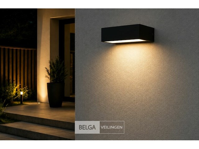 6 x led buiten wandlamp – 9w – 4200k neutraal wit - zwart – ip65 – andiz - afbeelding 4 van  6