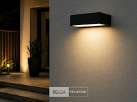 6 x led buiten wandlamp – 9w – 4200k neutraal wit - zwart – ip65 – andiz - afbeelding 4 van  6