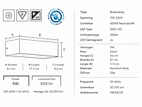 6 x led buiten wandlamp – 9w – 4200k neutraal wit - zwart – ip65 – andiz - afbeelding 6 van  15