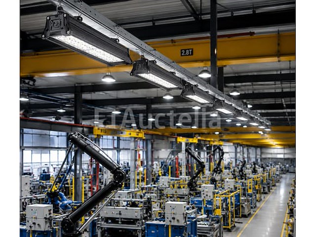 6 x led industriële hanglamp 100w – 6400k koud wit - zwart – ip20 – pyramid-100 - afbeelding 1 van  5