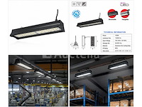 6 x led industriële hanglamp 100w – 6400k koud wit - zwart – ip20 – pyramid-100 - afbeelding 5 van  5