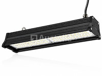 6 x led industriële hanglamp 100w – 6400k koud wit - zwart – ip20 – pyramid-100 - afbeelding 3 van  5