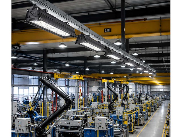 6 x led industriële hanglamp 100w – 6400k koud wit - zwart – ip20 – pyramid-100 - afbeelding 3 van  5