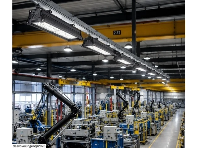6 x led industriële hanglamp 100w – 6400k koud wit - zwart – ip20 – pyramid-100 - afbeelding 4 van  6